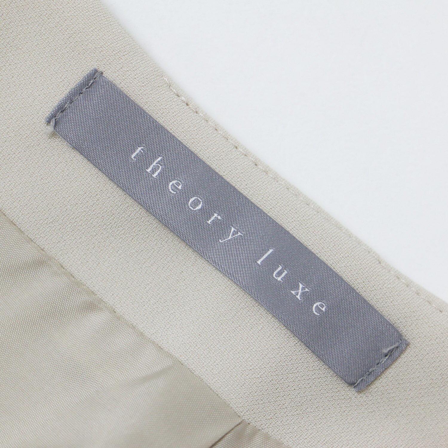 theory luxe セオリーリュクス スカート ライトベージュ サイズ:40(L) / タイト ミディ スカート / 膝丈 ジョーゼット素材 / 日本製 / ボトムス