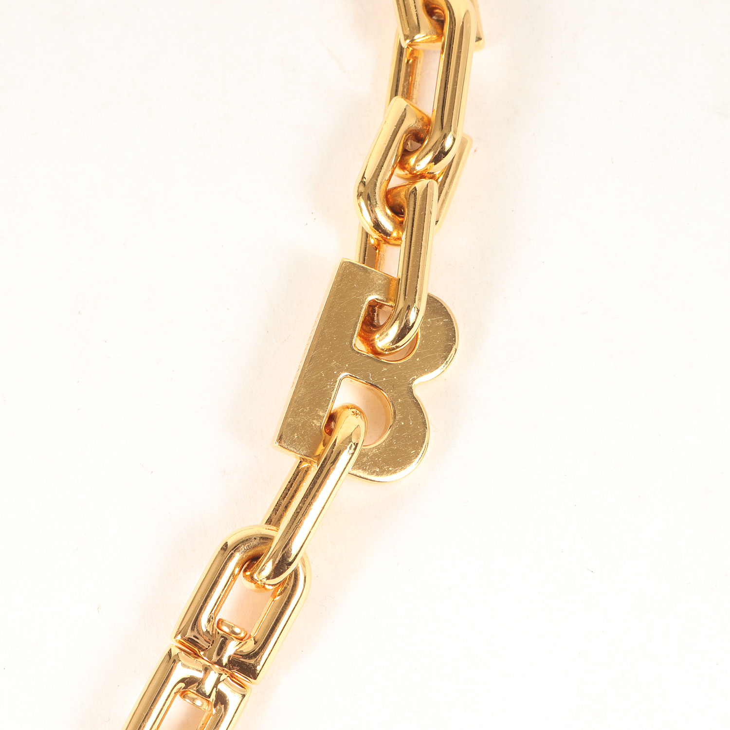 BALENCIAGA バレンシアガ B Chain ネックレス / ゴールド / イタリア製 / ブランド アクセサリー ジュエリー ファッション アイテム 小物【メンズ】【中古】【美品】【K4485】