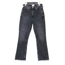 CITIZENS of HUMANITY シチズンズ オブ ヒューマニティ パンツ ブラック 黒 サイズ:24(XS) / カットオフ デニム パンツ / ISOLA ストレート USED加工 コットン / ボトムス ジーンズ ジーパン【レディース】【中古】【K4509】