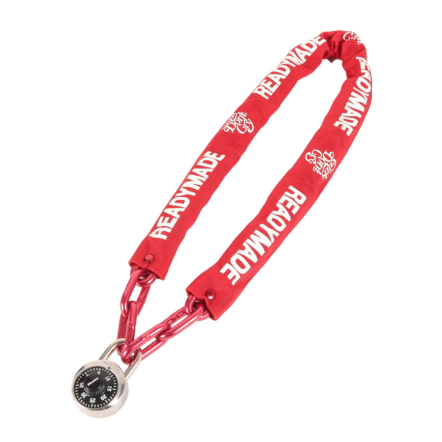READYMADE レディメイド Girls Dont Cry チェーンロック (RMXGD Chainlock) / レッド / コラボ / ブランド ファッション アイテム 小物 雑貨【メンズ】【中古】【美品】【K4456】