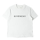 GIVENCHY ジバンシィ Tシャツ サイズ:5XL / 23SS ロゴ クルーネック Tシャツ (BM716G3YAC) / SLIM FIT / ホワイト...