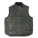 Carhartt カーハート ベスト サイズ:XL / 00s 裏ボア付き モックネック ダック ベスト / モス ブラック / メキシコ製 / トップス / ...