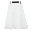 TOCCA トッカ スカート ホワイト 白 サイズ:4(L) / フローラル ピクニック スカート / FLORAL PICNIC ミディ丈 フレア 小花柄 フラワー 刺繍 チュール / ボトムス / 日本製【レディース】【中古】【K4512】