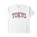 PALACE パレス Tシャツ サイズ:XS / 23AW Champion 東京限定 カレッジロゴ クルーネック Tシャツ (Shop Tokyo T-shirt) / ホワイト 白 / トップス カットソー 半袖 / コラボ【メンズ】【K4508】