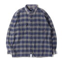 DESCENDANT ディセンダント シャツ サイズ:2 / 20SS ブロックチェック フランネルシャツ (VANNING CHECK L/S SHIRT) / ネイビー グレー / トップス カジュアルシャツ 長袖【メンズ】【中古】【K4447】(4)