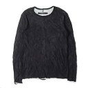 A.F ARTEFACT エーエフアーティファクト Tシャツ サイズ:2 / シャーリング レイヤード カットソー / ブラック 黒 / トップス 長袖 / 日...