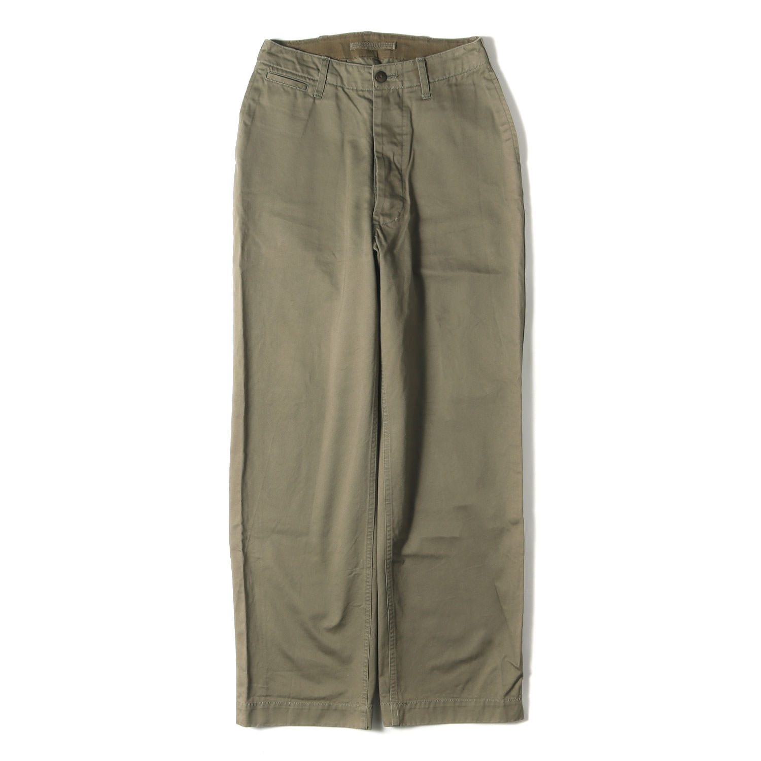 Nigel Cabourn ナイジェルケーボン パンツ サイズ:30 / ワイド テーパード ベーシック チノパンツ (BASIC CHINO WEST POINT) / MADE IN JAPAN / カーキ / ボトムス ズボン【メンズ】【中古】【K4521】