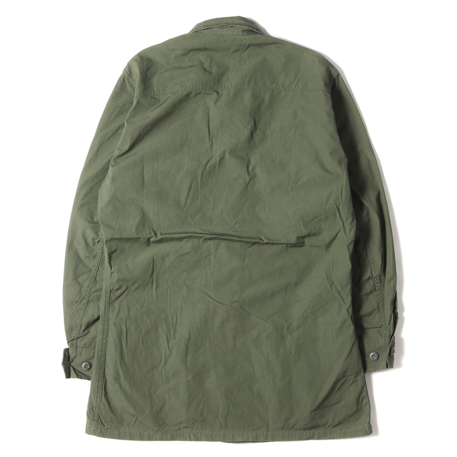 60s 米軍実物 3rd 前期 ジャングル ファティーグ ジャケット ノンリップ / ナム戦 オリーブグリーン SMALL-LONG(S-L) Vintage Military Item ヴィンテージミリタリー アウター ブルゾン 60年代 古着 軍物【メンズ】【中古】【K3881】