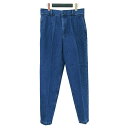 uncrave アンクレイヴ パンツ ブルー サイズ:3(XL) / テーパード デニム パンツ / タック センタープレス コットン / ボトムス ジーンズ ジーパン【レディース】【K4510】