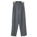 BEAUTY&YOUTH ビューティアンドユース パンツ グレー サイズ:M / 24秋冬 カルゼ バックゴム テーパード パンツ / タック ハイウエスト / ボトムス ズボン【レディース】【中古】【美品】【K4510】