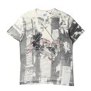 90s - 00s ヴィンテージ古着 Tシャツ サイズ:L / 90s MARVEL Spider-Man 全面プリント クルーネック Tシャツ (USA製) / ホワイト 白 / 90年代 ヴィンテージ 古着 / トップス カットソー 半袖【メンズ】【中古】【K4492】