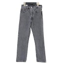 Levis リーバイス パンツ グレー サイズ:24(XS) / 花井祐介 Levis PREMIUM 501 Jacob 刺繍 デニム パンツ / ストレート コットン / ボトムス ジーンズ ジーパン【レディース】【中古】【美品】【K4509】