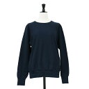 AURALEE オーラリー スウェット ネイビー 紺 サイズ:0(S) / エラスティック ハイゲージ スウェット プルオーバー / ELASTIC HIGH GAUGE SWEAT P/O クルーネック 長袖 コットン / 日本製 / トップス トレーナー 【レディース】【中古】【K4512】