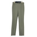 Theory セオリー パンツ カーキ サイズ:S(9号) / ジャージー イージーパンツ / DRY JERSEY SLIT LEGGING K ピンタック スリット ウエストゴム ストレッチ / 日本製 / ボトムス ズボン【レディース】【中古】【美品】【K4510】