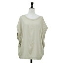 Plage プラージュ Tシャツ ベージュ サイズ:FREE / 24春夏 ハイゲージ Tシャツ / ALBINI カットソー プルオーバー クルーネック 半袖 ドルマンスリーブ コットン / 日本製 / トップス カットソー【レディース】【中古】【美品】【K4512】