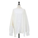 usedig ユーズディッグ Tシャツ ホワイト 白 サイズ:1(FREE) / リパーツ ロングスリーブ トップス / カットソー パッチワーク オーバーサイズ コットン / 日本製 / トップス ロンT シャツ 長袖 【レディース】【中古】【K4477】
