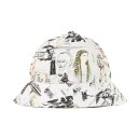 KITH NYC キス ニューヨークシティー ハット サイズ:ONE SIZE / 21AW STAR WARS イラスト柄 バケットハット (Toil Bucket Hat) / ホワイト 白 / コラボ 帽子 / SF MOVIE 映画【メンズ】【中古】【K4486】