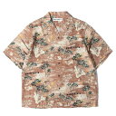 WACKO MARIA ワコマリア シャツ サイズ:M / 24SS ランドオブアロハ柄 レーヨン ハワイアンシャツ / アロハシャツ (HAWAIIAN SHIRT S/S) / ブラウン / トップス カジュアルシャツ 半袖【メンズ】【中古】【美品】【K4517】