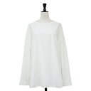23区 ニジュウサンク Tシャツ ホワイト 白 サイズ:44(XL) / 25春夏 コットン ベアジャージー ロング Tシャツ / クルーネック 長袖 無地 シャツテール / トップス カットソー 【レディース】【中古】【K4511】