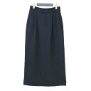 green label relaxing グリーンレーベル リラクシング スカート ブラック 黒 サイズ:36(S) / 24春夏 2タック タイト スカート / ロング丈 スリット ウエストゴム / ボトムス【レディース】【中古】【K4512】