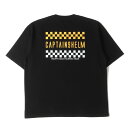 Captains Helm Tokyo キャプテンズヘルム Tシャツ サイズ:L / 24SS チェッカーロゴ ヘビーウェイト クルーネック Tシャツ (SURFING TEAM TEE) / ブラック 黒 / トップス カットソー 半袖【メンズ】【中古】【新品同様】【K4477】