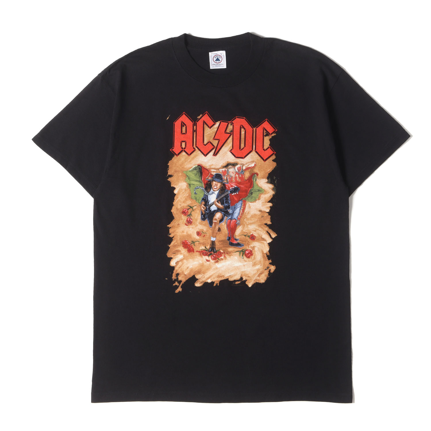 Vintage Music Item 90s AC/DC NO BULL Tシャツ (DELTAボディ / USA製) / ブラック 黒 / サイズ:L / 90年代 ヴィンテージ 古着 / トップス カットソー 半袖【メンズ】【中古】【K4763】