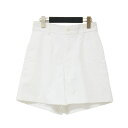 MADISONBLUE マディソンブルー パンツ ホワイト 白 サイズ:1(S) / アイレットレース ショートパンツ / ひざ上丈 Aライン コットン / 日本製 / ボトムス ショーツ ハーフパンツ ズボン【レディース】【中古】【K4510】