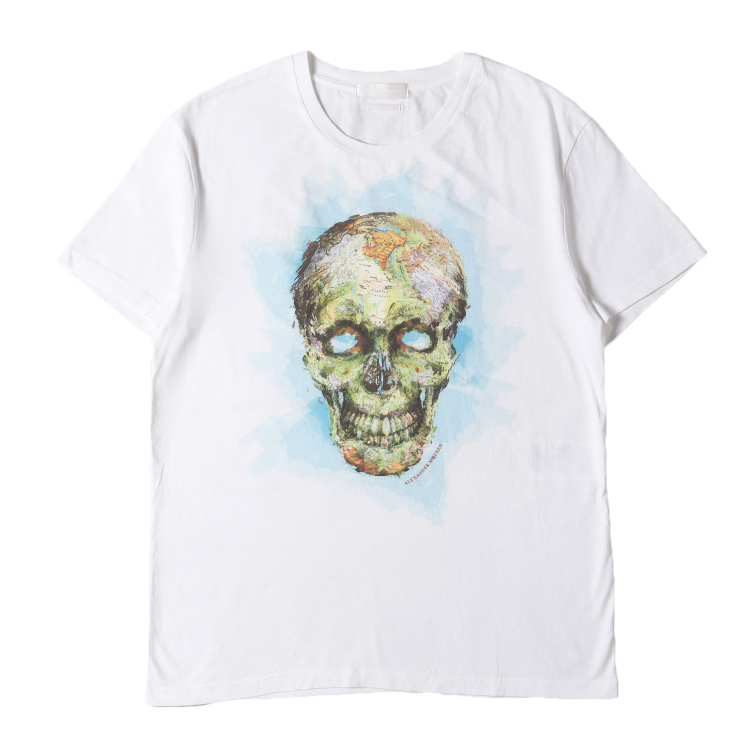 【大人気】Alexander McQueen スカルロゴ クルーネックTシャツ 楽天市場】ALEXANDER McQUEEN(柄スカル)(Tシャツ・カットソー