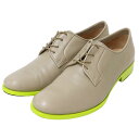JIL SANDER ジル・サンダー シューズ ベージュ サイズ:37 24.0cm / レースアップ ドレスシューズ / バイカラー ネオンカラー レザー /...