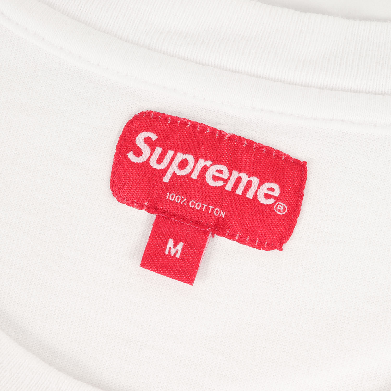 Supreme シュプリーム Tシャツ サイズ:M / 21AW アラビックロゴ 刺繍 ウォッシュド クルーネック Tシャツ (Arabic Logo Washed S/S Tee) / ホワイト 白 / トップス カットソー 半袖【メンズ】【中古】【K4521】