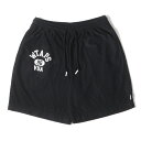 WTAPS ダブルタップス パンツ サイズ:M / 24SS カレッジロゴ メッシュ イージーショーツ (WUS 02 / SHORTS / POLY. ERA) / ブラック 黒 / ボトムス ショートパンツ ズボン【メンズ】【中古】【美品】【K4516】