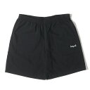 SEQUEL シークエル パンツ サイズ:L / 23SS チェーン刺繍ロゴ ナイロン イージーショーツ (EASY SHORTS) / ブラック 黒 / ボトムス ショートパンツ ズボン【メンズ】【中古】【美品】【K4516】