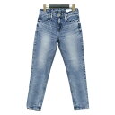 upper hights アッパー ハイツ パンツ ブルー サイズ:22(XS) / スリム クロップド デニム パンツ / THE STELLA テーパード ストレッチ コットン / ボトムス ジーンズ ジーパン【レディース】【中古】【K4511】
