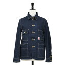 HEADLIGHT ヘッドライト × BEAMS BOY 別注 ジャケット インディゴブルー サイズ:FREE / チンスト ワンウォッシュ カバーオール / デニムジャケット コンパクト コットン / アウター 上着 羽織り / 日本製【レディース】【中古】【K4502】(4)