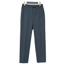 TOMORROWLAND collection トゥモローランド コレクション パンツ ネイビー 紺 サイズ:32 5号 / 24春夏 ビッグカルゼ バックスリット パンツ / シガレットパンツ スラックス テーパード ストレッチ / ボトムス ズボン / 日本製【レディース】【中古】【K4508】