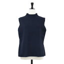 theory luxe セオリーリュクス ニット ネイビー 紺 サイズ:38(M) / 25春夏 ボトルネック ノースリーブ ニット / Fulton Thoma Sweater ストレッチ ウォッシャブル / トップス セーター【レディース】【中古】【K4510】
