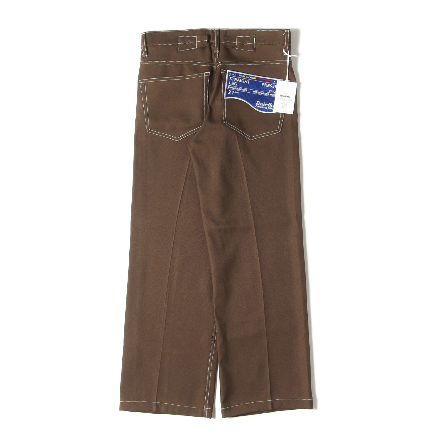 DAIRIKU ダイリク パンツ サイズ:27 / フラッシャー プレスド ランチャー パンツ (Flasher Pressed Pants 20SS B-3) / ジッパーフライ / ブラウン / 日本製 / ボトムス ズボン【メンズ】【中古】【K4747】