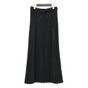 FLORENT フローレント スカート ブラック 黒 サイズ:34 S / ストリング プリーツ スカート / String pleated skirt ロング フレア ウエストゴム / ボトムス / 日本製【レディース】【中古】【K4509】