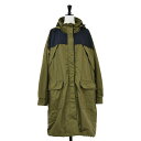 WILD THINGS ワイルド シングス コート カーキ ブラック サイズ:FREE / ナイロン オーバーコート / NYLON OVER COAT WTW21005S / マウンテンパーカー / ロング丈 長袖 撥水加工 / アウター ジャケット 上着【レディース】【中古】【K4511】