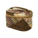 MALION vintage マリオンヴィンテージ uneven 別注 バッグ ブラウン系 / ヴィンテージ タイ バニティ バッグ / vintage tie vanity bag ポーチ ネクタイ リメイク パッチワーク / ブランド カバン【レディース】【中古】【美品】【K4511】