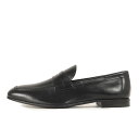 PRADA プラダ サイズ:6 / レザー スクエア コインローファー / 2DB 011 / イタリア製 / ブラック 黒 / ブランド 革靴 シューズ【メンズ】【中古】【新品同様】【K4501】