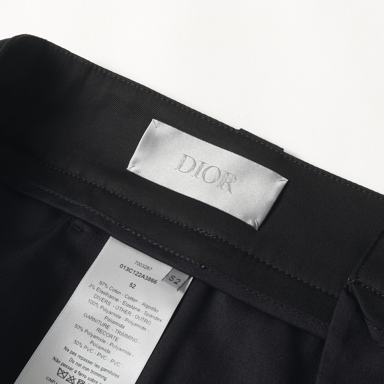 Dior ディオール パンツ サイズ:52 / 24年購入品 ストレッチ コットン ギャバジン カーゴ パンツ (013C122A3866) / ブラック 黒 / ボトムス ズボン ミリタリー / イタリア製【メンズ】【中古】【美品】【K4603】