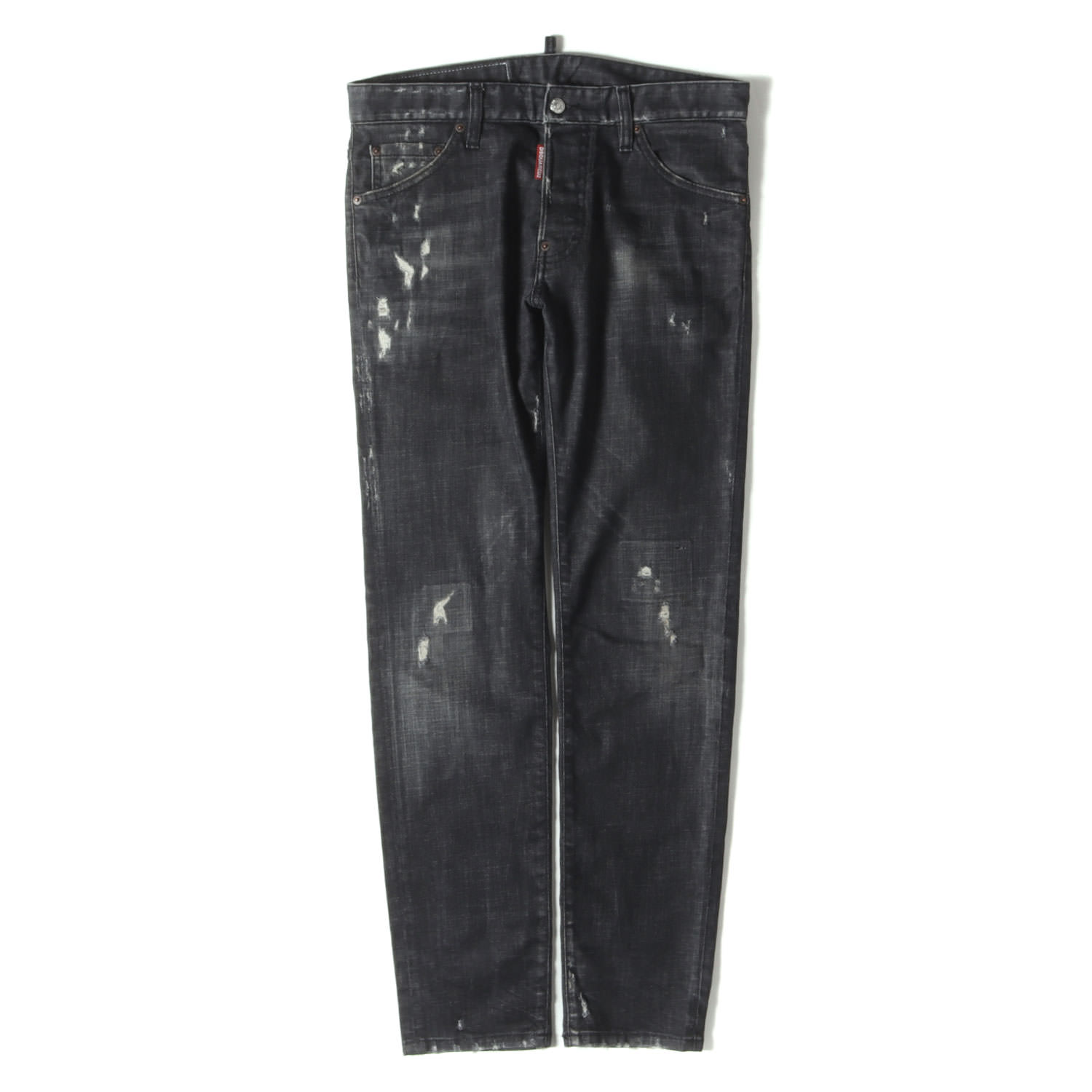 DSQUARED2 ディースクエアード パンツ サイズ:48 / 20SS ダメージ加工 ストレッチ スリム テーパード デニムパンツ (COOL GUY JEAN) / ブラック 黒 / ボトムス ジーンズ ジーパン【メンズ】【中古】【K4556】