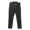 RED CARD レッドカード パンツ ブラック 黒 サイズ:24(M) / サイドウェイ スキニー デニム パンツ / Sideway ロング スリム ストレッチ コットン / 日本製 / ボトムス ジーンズ ジーパン【レディース】【中古】【K4512】