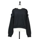 MM6 Maison Margiela エムエムシックス メゾンマルジェラ スウェット ブラック 黒 サイズ:XS / 24秋冬 クルーネック スウェットシャツ / S52GU0230 プルオーバー ショート丈 長袖 裏毛 コットン / イタリア製 / トップス トレーナー【レディース】【中古】【美品】【K4507】