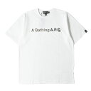A BATHING APE ア ベイシング エイプ Tシャツ サイズ:XL / 22AW A.P.C カモフラージュロゴ クルーネック Tシャツ / ホワイト 白 / トップス カットソー 半袖【メンズ】【中古】【新品同様】【K4508】