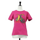 ETRO エトロ Tシャツ ピンク サイズ:44(L) / ペイズリー プリント 半袖 Tシャツ / クルーネック ショートスリーブ 刺繍 コットン / イタリア製 / トップス カットソー【レディース】【中古】【K4509】