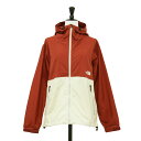 THE NORTH FACE ノースフェイス ジャケット レッド ベージュ サイズ:M / フード付き コンパクト ナイロン ジャケット / NPW72230 / COMPACT JACKET / マウンテンパーカー 撥水加工 / アウター ブルゾン 上着【レディース】【中古】【K4512】