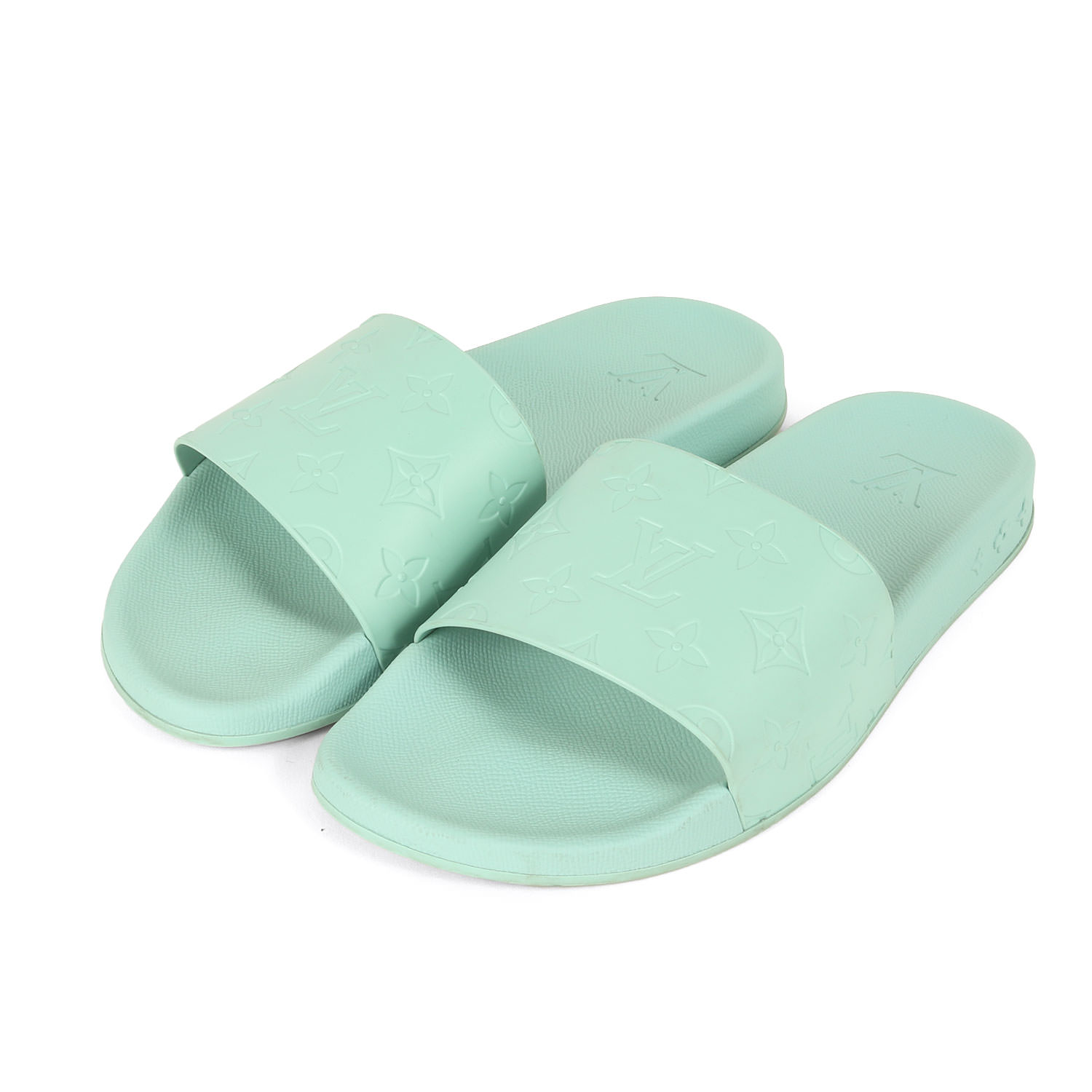 LOUIS VUITTON ルイヴィトン サンダル サイズ:7 / ウォーターフロント エンボス モノグラム ラバー ス..