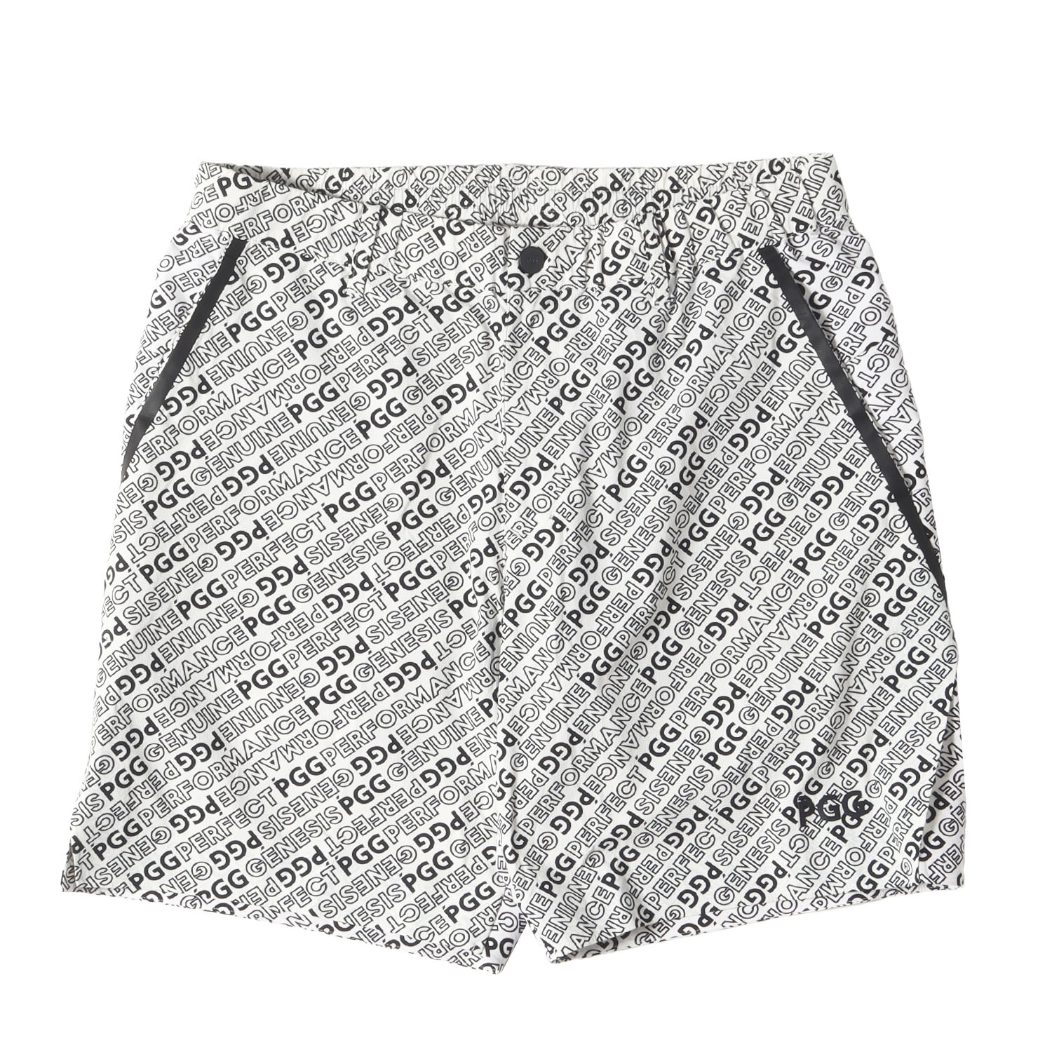 Rakuten - PGG ピージージー パンツ サイズ:5 / 23AW ロゴ 総柄 吸水速乾 ストレッチ ナイロン ショート パンツ (268-3232603) / ホワイト ブラック 白黒 / ボトムス ショーツ【メンズ】【中古】【K4806】